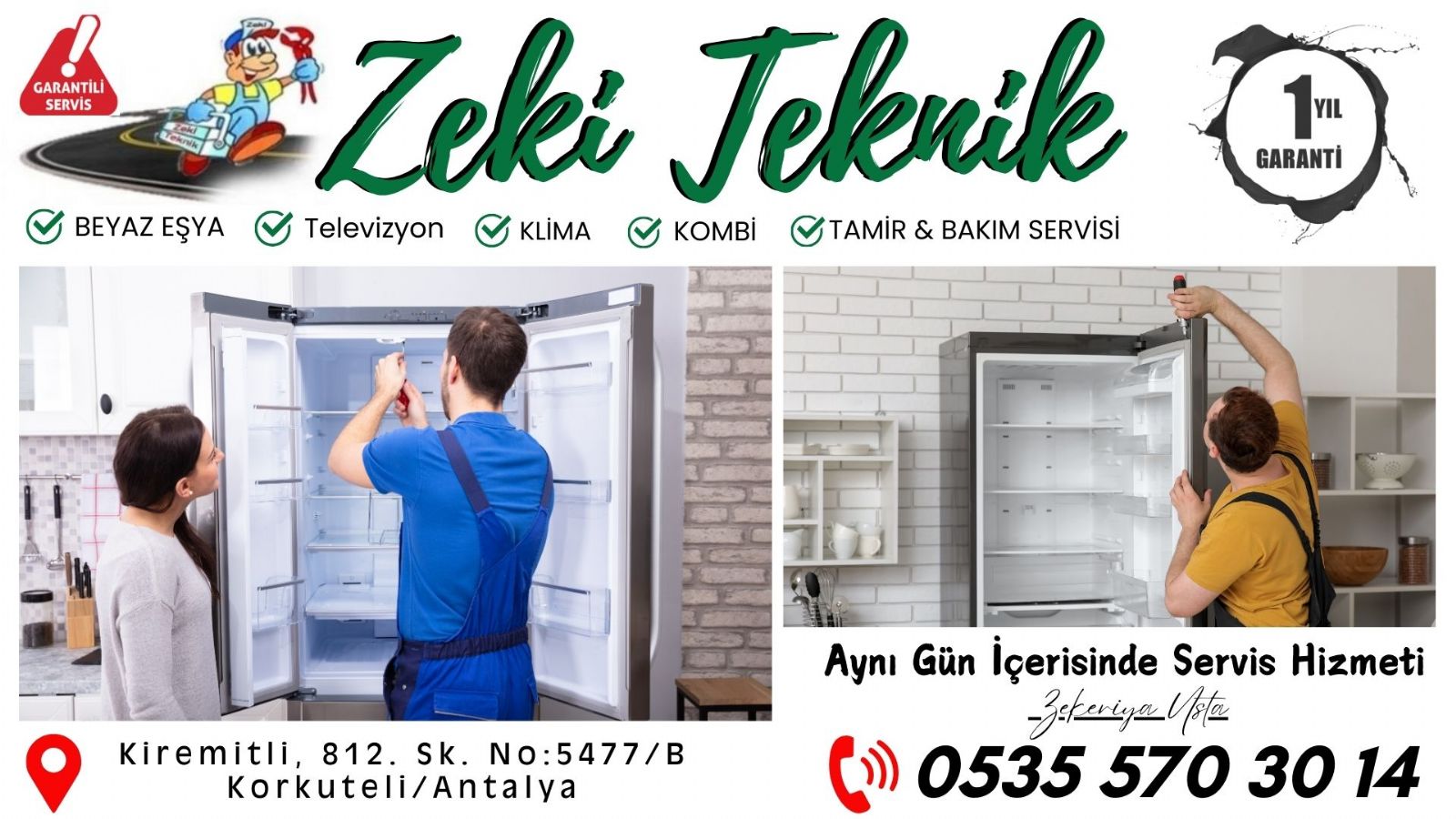 Korkuteli Buzdolabı Servisi